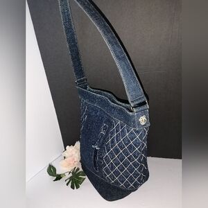 Vera Bradley Denim Jean Purse with Shoulder Strap